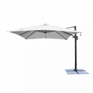 Ombrellone Pitagora LED 3x3 antracite palo laterale grigio