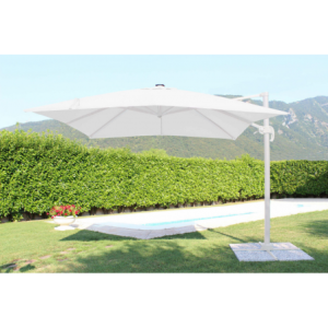 Zoom OMBRELLONE CON LED 3 X 3 PITAGORA BIANCO TELO BIANCO