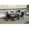 Tavolo Tropea ø120/170 Alluminio Antracite Moia