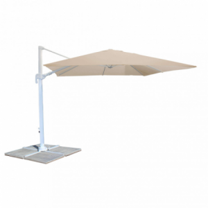 Zoom OMBRELLONE SATURNO BIANCO P/L 3 X 3 TELO TORTORA