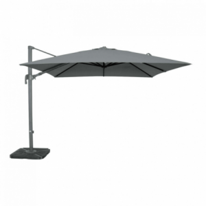 OMBRELLONE NETTUNO LUX NERO P/L 3 X 3 TELO GRIGIO CHIARO