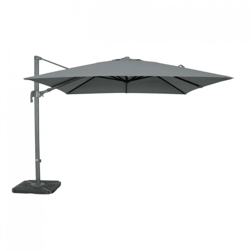 OMBRELLONE NETTUNO LUX NERO P/L 3 X 3 TELO GRIGIO CHIARO