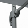 OMBRELLONE NETTUNO LUX NERO P/L 3 X 3 TELO GRIGIO CHIARO