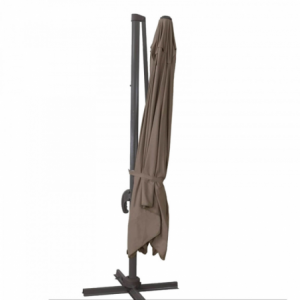 Zoom OMBRELLONE NETTUNO LUX NERO P/L 3 X 4 TELO TAUPE
