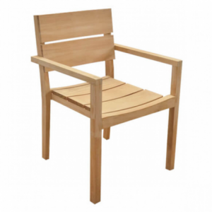 Poltrona Parker Impilabile in Legno per Esterno Giardino