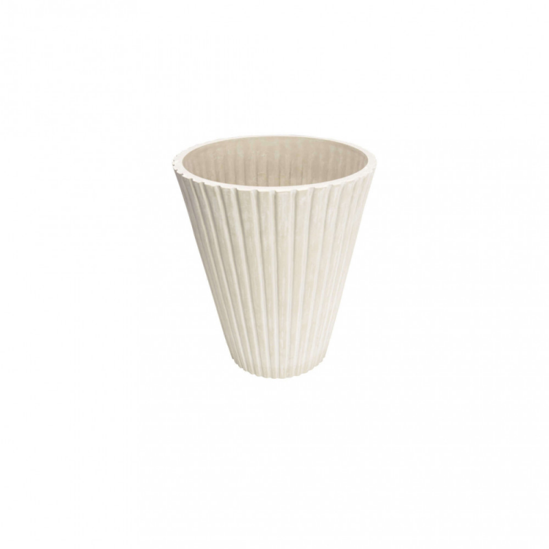 Vaso Piccolo Iris in Resina Bianco per Interni ed Esterni