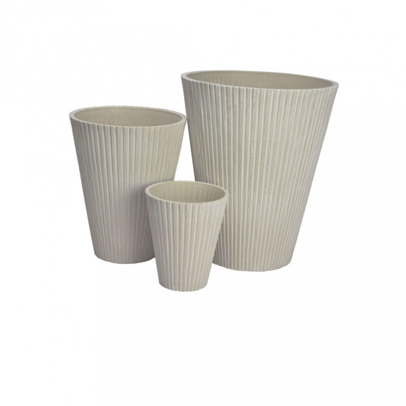 Vaso Piccolo Iris in Resina Bianco per Interni ed Esterni
