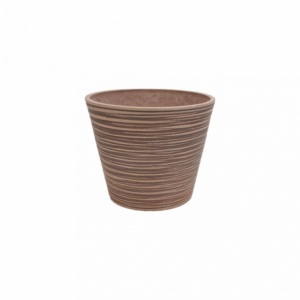 Vaso Piccolo Camelia in Resina Tortora per Interni ed Esterni