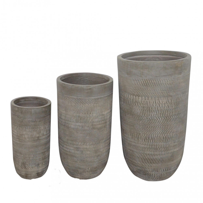 Set 3 vasi marrone 79 cm | levante shop