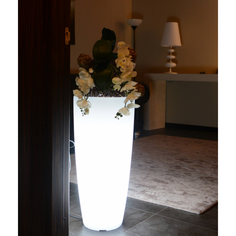Vaso luminoso Hydra 70h per esterno design moderno e resistente