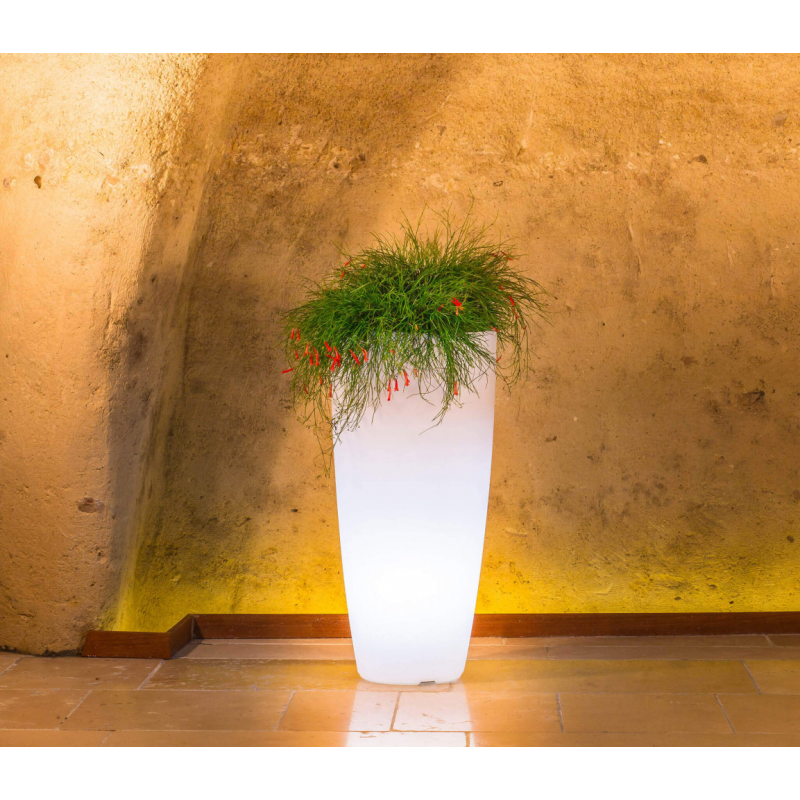 Vaso luminoso Hydra 70h per esterno design moderno e resistente
