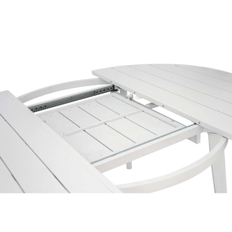Tavolo Tropea ø120/170 Alluminio Bianco Moia