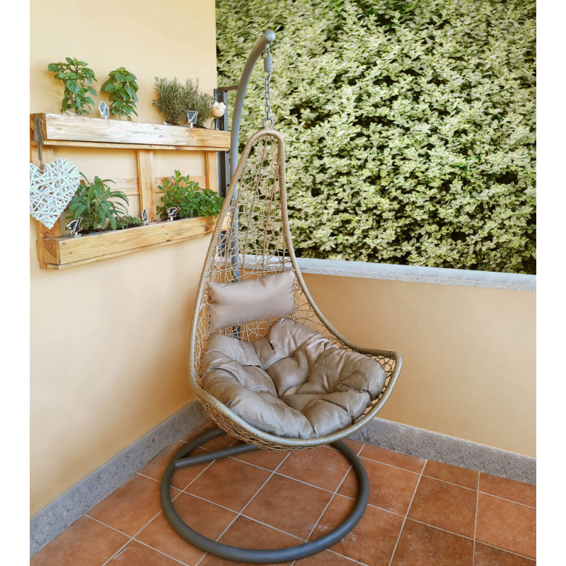 Dondolo Ponza Wicker Marrone | Dondoli | Levante Shop