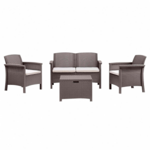 Salotto Venezia 2 posti polyrattan con cuscini elegante outdoor
