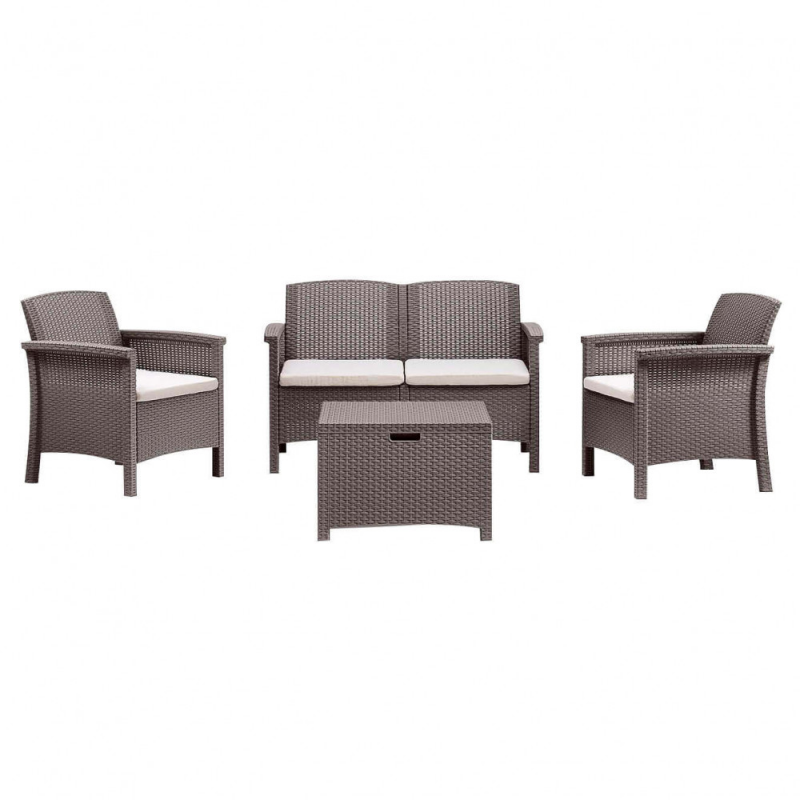 Salotto Venezia 2 posti polyrattan con cuscini elegante outdoor