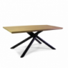 Tavolo metallo Canberra con top legno nero cm 180x90h75