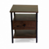 Mobiletto Mudra 1 cassetto legno noce enero smontato cm 40x40h50