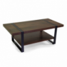 Tavolino Mudra legno noce e nero smontato cm 120x60h45