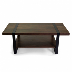 Zoom Tavolino Mudra legno noce e nero smontato cm 120x60h45