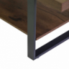 Tavolino Mudra legno noce e nero smontato cm 120x60h45