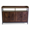 Mobile Mudra 4 ante legno noce e nero smontato cm 120x33h82,5
