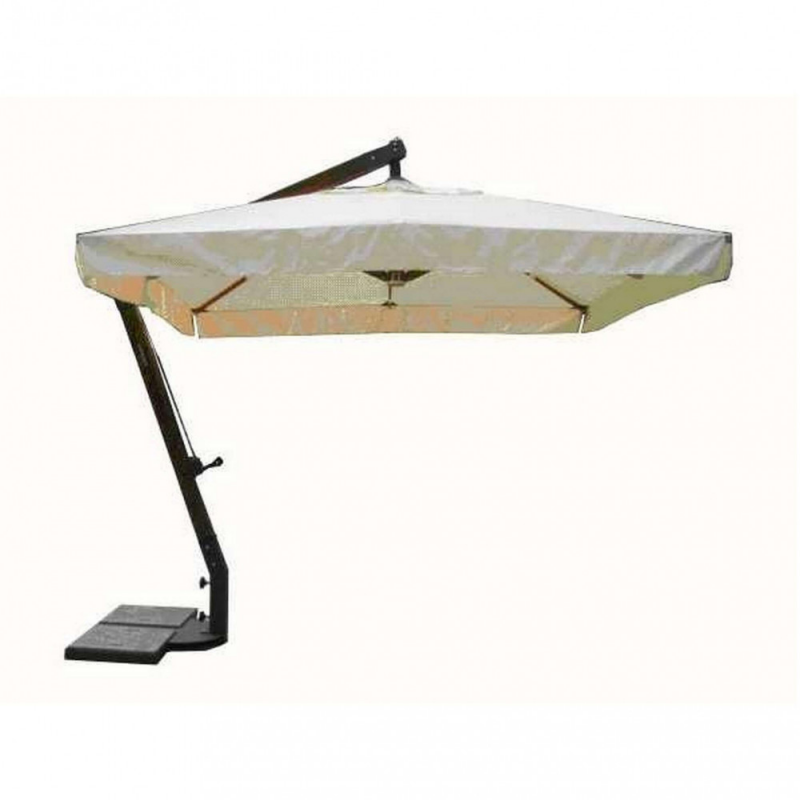 Ombrellone Venere Nero De Luxe 3x4 palo laterale elegante robusto