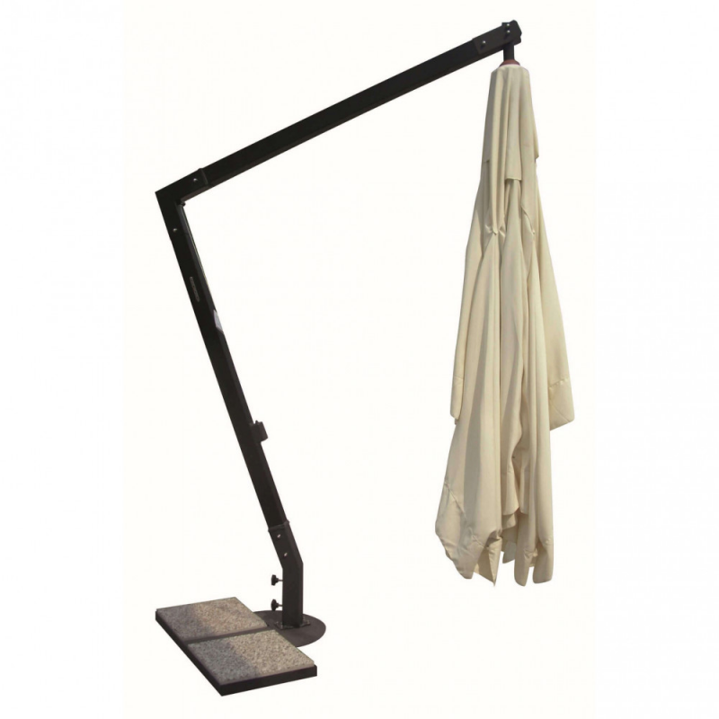 Ombrellone Venere Nero De Luxe 3x4 palo laterale elegante robusto