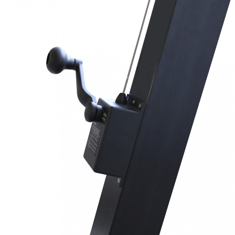 Ombrellone Venere Nero De Luxe 3x4 palo laterale elegante robusto