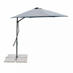 Ombrellone Zenith palo laterale Ø 3 m grigio giardino esterno
