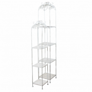 Set 2 scaffali Doriane bianco antico in ferro per casa