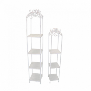 Zoom SET DI 2 SCAFFALI DORIANE BIANCO ANTICO