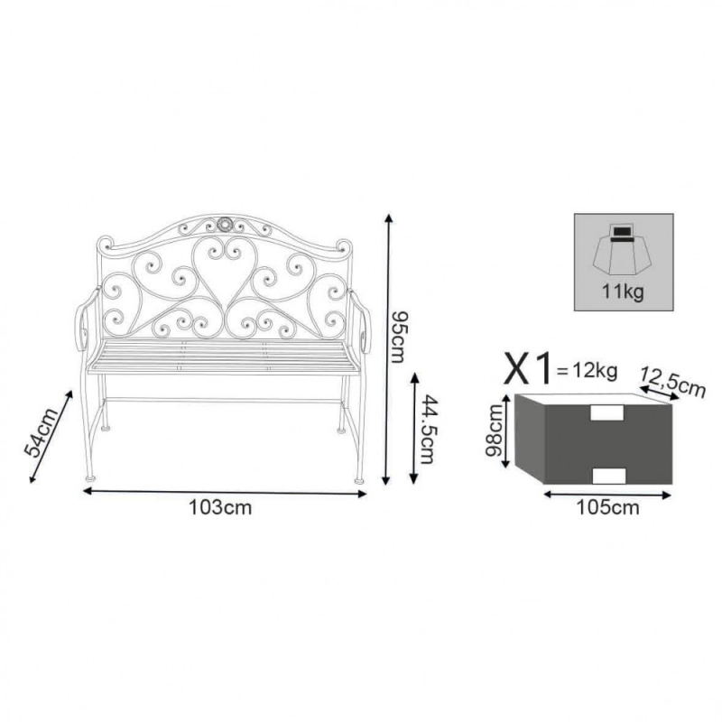 PANCA DOLLIE BIANCO ANTICO