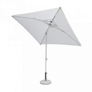 Ombrellone Nice bianco palo centrale 2x2 m giardino elegante