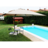 Ombrellone Mercurio 3x4 m palo laterale nero telo beige
