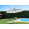 Ombrellone Eris palo nero telo bianco Ø3 m laterale giardino
