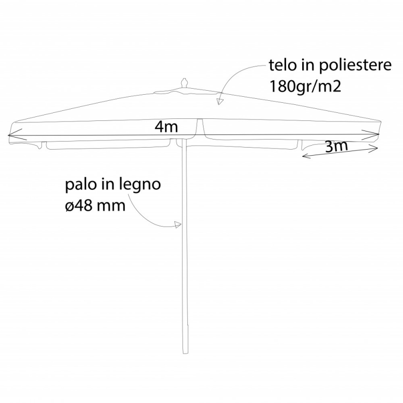 OMBRELLONE FANTASY P/C 3 X 4