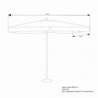 Ombrellone Fantasy palo centrale 3x4m ampio e resistente