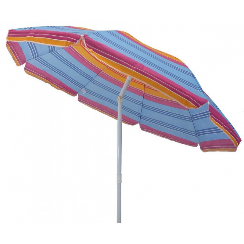 Ombrellone spiaggia poly 180 cm assortiti palo centrale