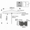 Ombrellone Venere De Luxe ø3 palo centrale elegante resistente