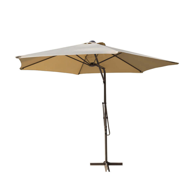 Ombrellone Zenith palo laterale Ø 3 m ecrù giardino esterno