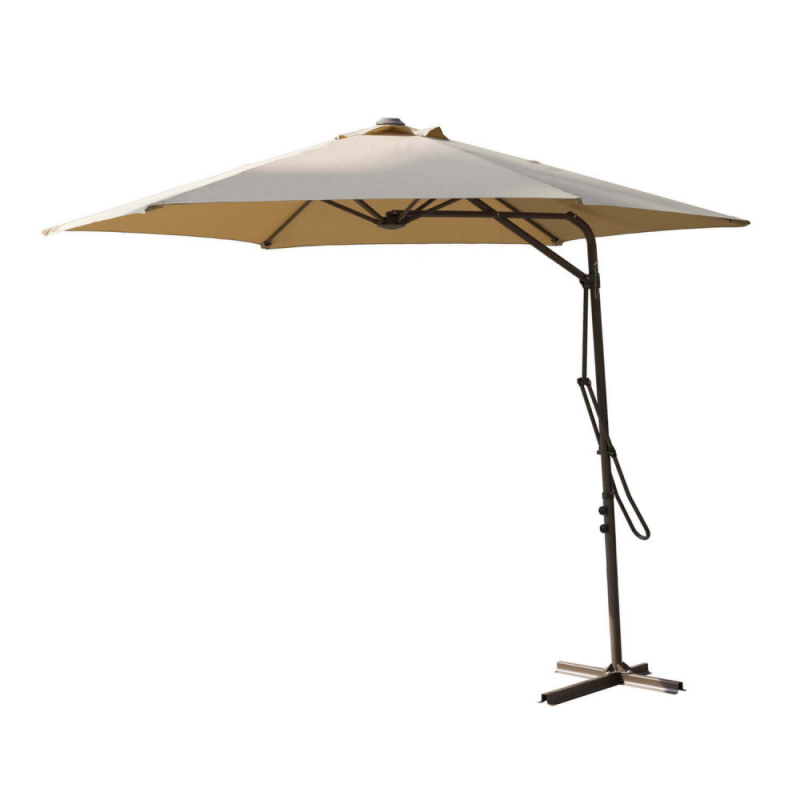 Ombrellone Zenith palo laterale Ø 3 m ecrù giardino esterno