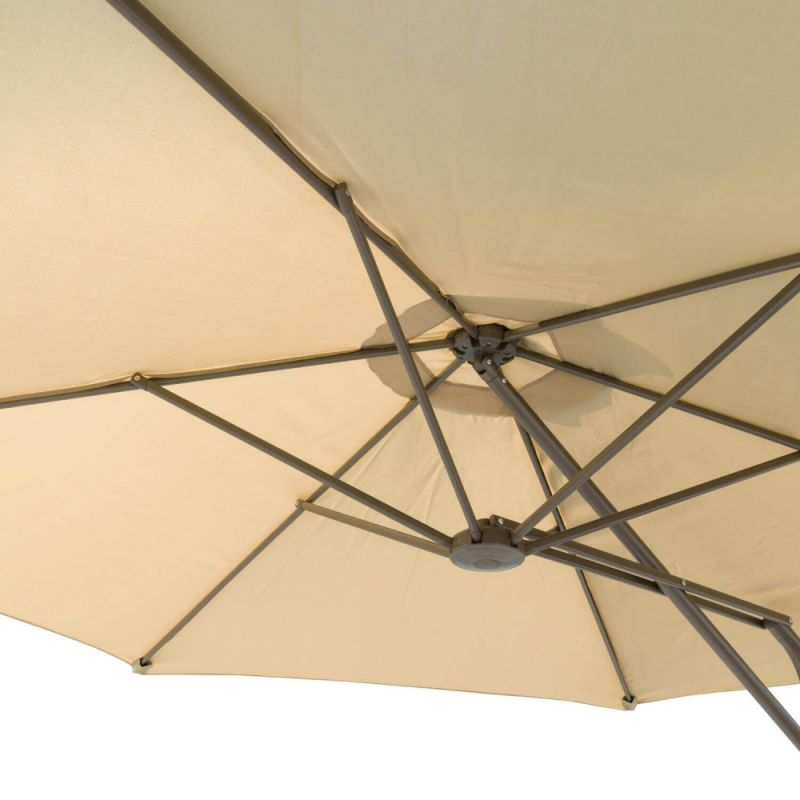 Ombrellone Zenith palo laterale Ø 3 m ecrù giardino esterno
