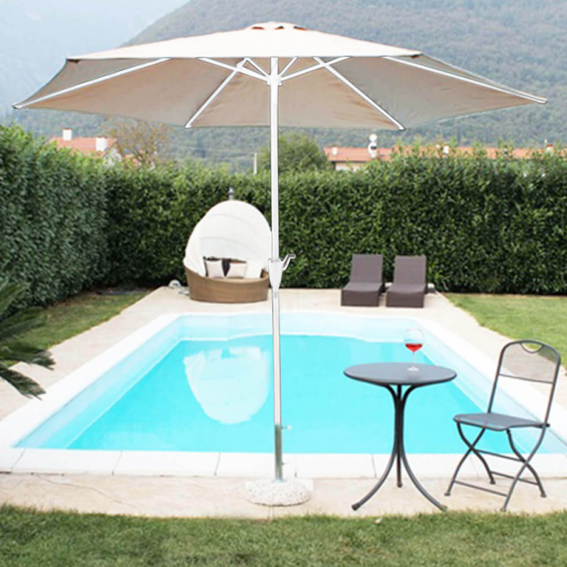 Ombrellone Nice taupe palo centrale ø3 elegante e resistente