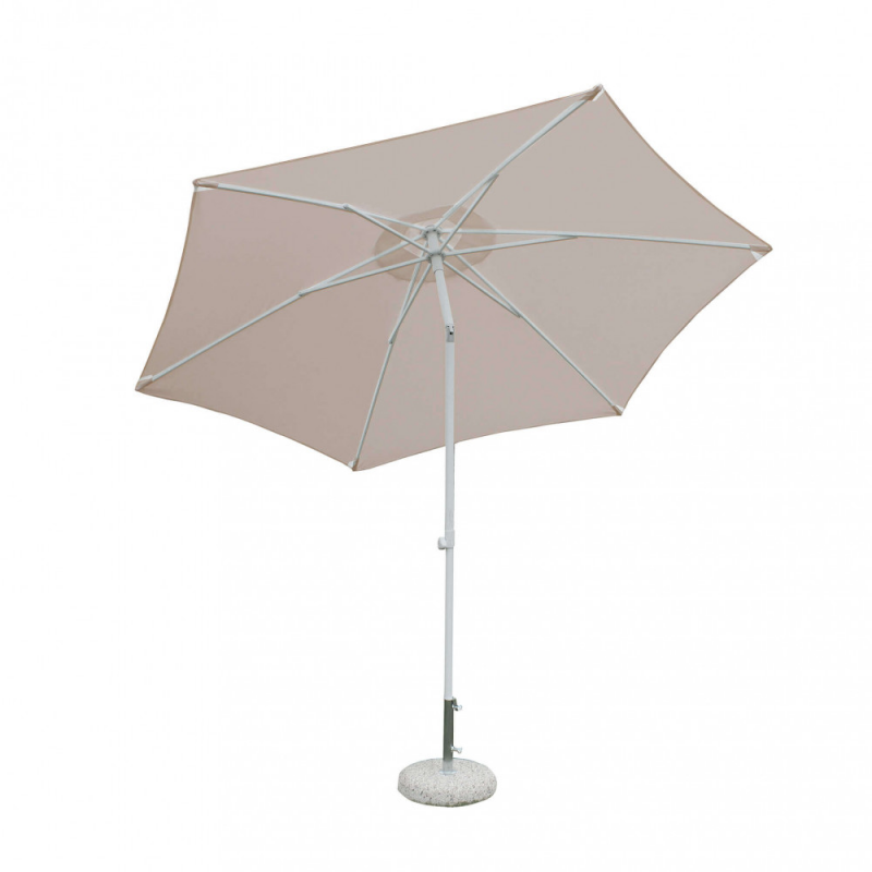 Ombrellone Nice tortora palo centrale ø3 elegante e resistente