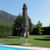 Ombrellone Giove palo centrale tortora 5x5 – Giardino elegante