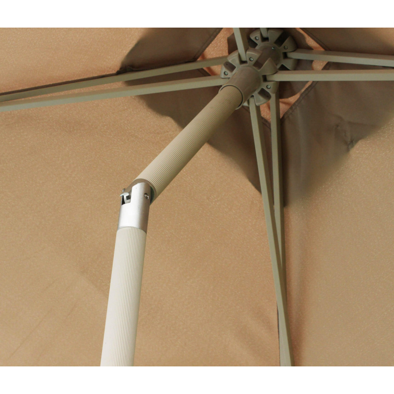 Ombrellone Nice tortora palo centrale 2x2 elegante e resistente