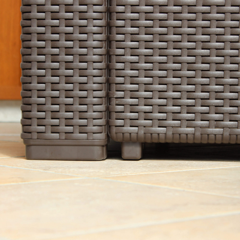 Salotto Mauritius 3 Posti Smontabile in Polyrattan con Cuscini