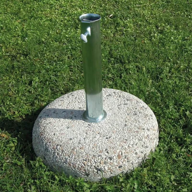 Base piccola 25 kg con tubo Ø45 scatola per ombrellone robusta