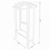 Pergola ad arco 160x70x190 cm con panca elegante da giardino