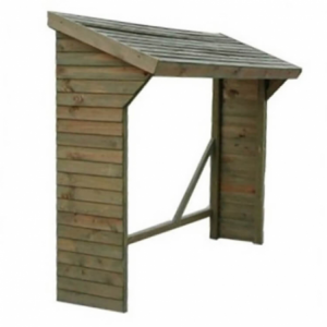 Legnaia in legno 217x80x155/180 cm robusta e capiente